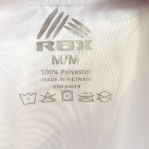 RBX Athletic White Shorts Panty Lined Wicking Flexibility Fade Resistant W-M NWT - Picture 8 of 11